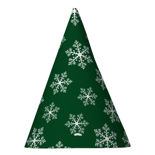 Green Snowflake Party Hats Partyhütchen (Rechts)