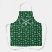 Green Snowflake Pattern Schürze (Vorderseite)