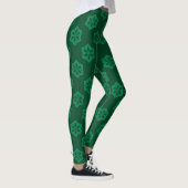 Green Snowflake Star Pattern Leggings (Rechts)