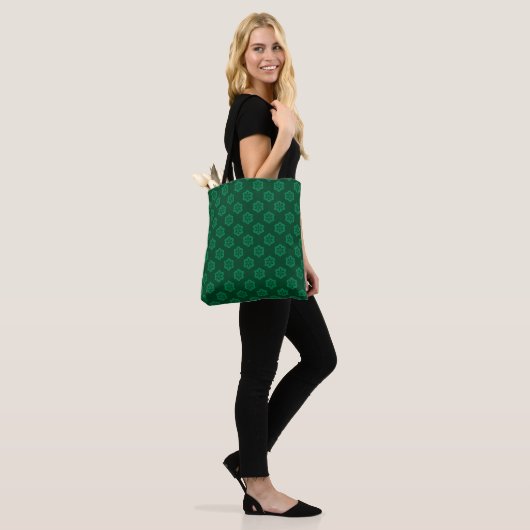 Green Snowflake Star Pattern Tasche (Am Model)