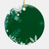 Green Snowflake Swirl Weihnachtsschmuck (Hinten)