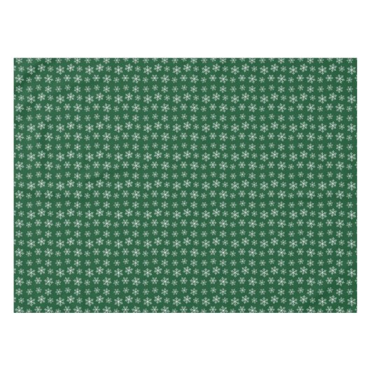 Green Snowflake Tableclout Tischdecke (Vorderseite (Horizontal))
