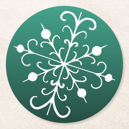 Green Snowflake Untersetzer (Vorderseite)