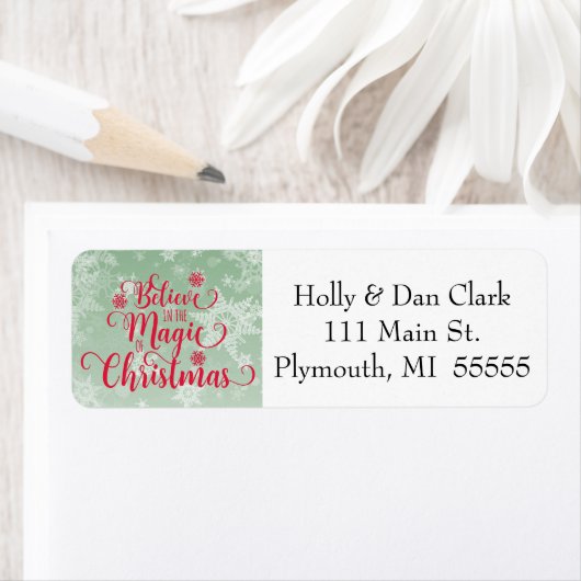 Green Snowflake Weihnachtsanschrift (Insitu)