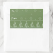 Green Snowflake Weihnachtsbaum Stickers (Tasche)