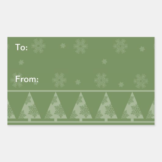 Green Snowflake Weihnachtsbaum Stickers (Vorderseite)
