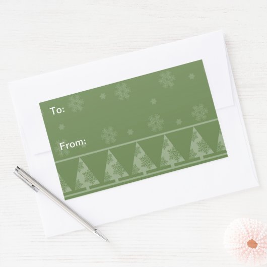 Green Snowflake Weihnachtsbaum Stickers (Umschlag)