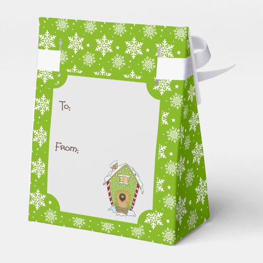 Green Snowflake Weihnachtsgeschenk Geschenkbox Geschenkschachtel (Rückseite)