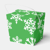 Green Snowflake Weihnachtskeks Geschenkschachtel (Rückseite)
