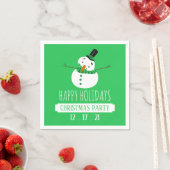 Green Snowman, Weihnachts-Party Serviette (Beispiel)