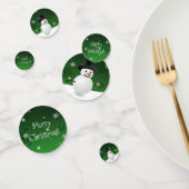 Green Snowman Winter Scene Christmas Confetti Konfetti (Gruppe)