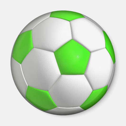 Green Soccer Ball Magnet (Vorne)