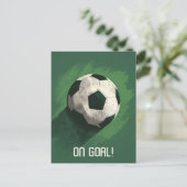 Green Soccer Ball Postkarte (Stehend Vorderseite)