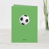 Green Soccer Football Ball Foto Geburtstag Karte (Rückseite)