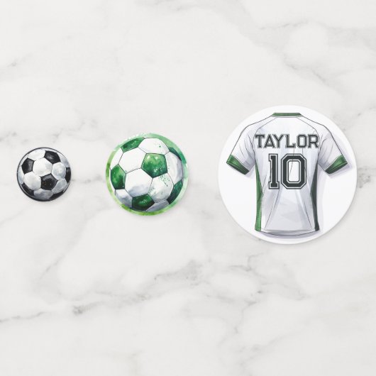 Green Soccer Sports Boy Jersey Kinder Table Confet Konfetti (Vorderseiten)