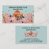 Green Soft Niedlich Boxer Dog Visitenkarte (Vorne/Hinten)