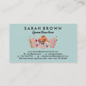 Green Soft Niedlich Boxer Dog Visitenkarte (Rückseite)