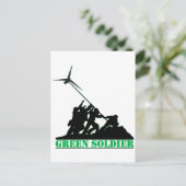Green Soldier Windmill Postkarte (Stehend Vorderseite)