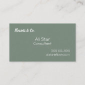 Green Solid Business Cards Visitenkarte (Vorderseite)