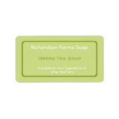 Green Solid Color Soap Label Adressaufkleber (Vorne)