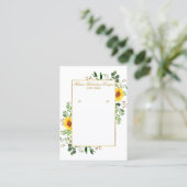 Green Sonnenblumen Gold Earring Display Card Visitenkarte (Stehend Vorderseite)