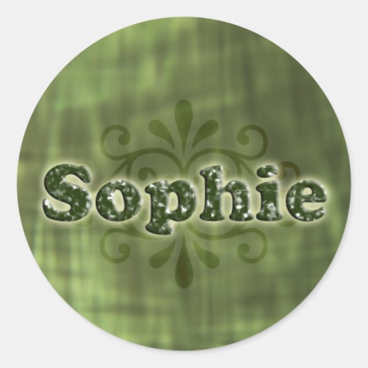 Green Sophie Runder Aufkleber (Vorderseite)