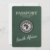 Green South Africa Passport Save The Date (Vorderseite)