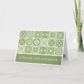 GREEN SPANISH TILES DANKE KARTE (Vorderseite)