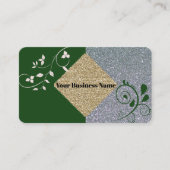 Green Sparkle Beruflich Business Card Visitenkarte (Vorderseite)