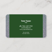 Green Sparkle Beruflich Business Card Visitenkarte (Rückseite)