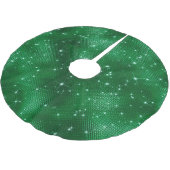 Green Sparkle Christmas Polyester Weihnachtsbaumdecke (Schrägansicht)
