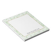 Green Sparkle Dots Gold Glitz Notizblock (angewinkelt)