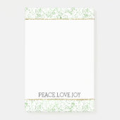Green Sparkle Dots Gold Glitz     Post-it Klebezettel (Vorderseite)