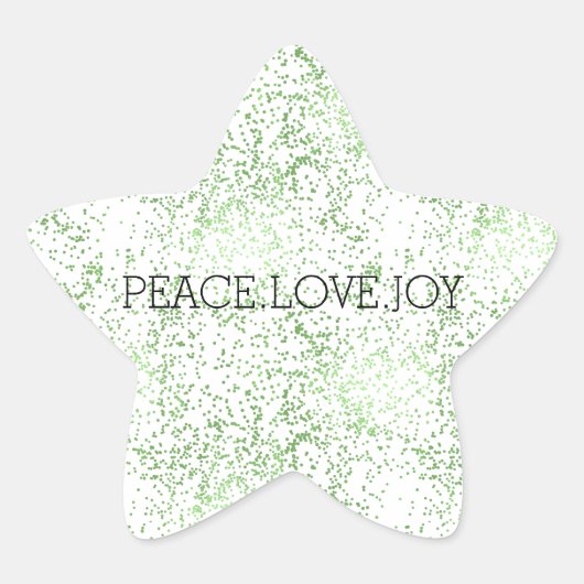 Green Sparkle Dots Gold Glitz Stern-Aufkleber (Vorderseite)