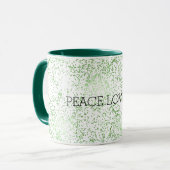 Green Sparkle Dots Gold Glitz Tasse (Vorderseite Links)