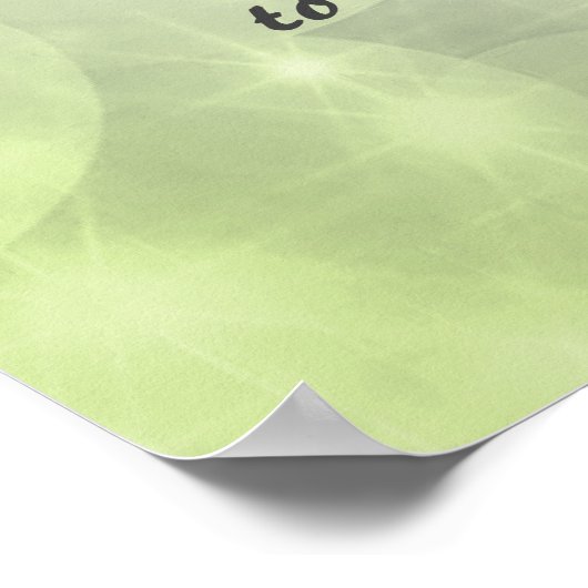 Green Sparkle Holistic Blessing Poster (Ecke)