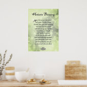 Green Sparkle Holistic Blessing Poster (Küche)