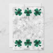 Green Sparkle Shamrock St. Patrick's Day party Einladung (Rückseite)