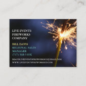 Green Sparkler Juli 4. Store Sales Fireworks Visitenkarte (Vorderseite)