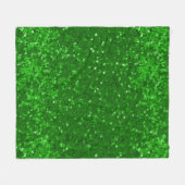 Green sparkling faux glitter pattern  fleecedecke (Vorderseite (Horizontal))