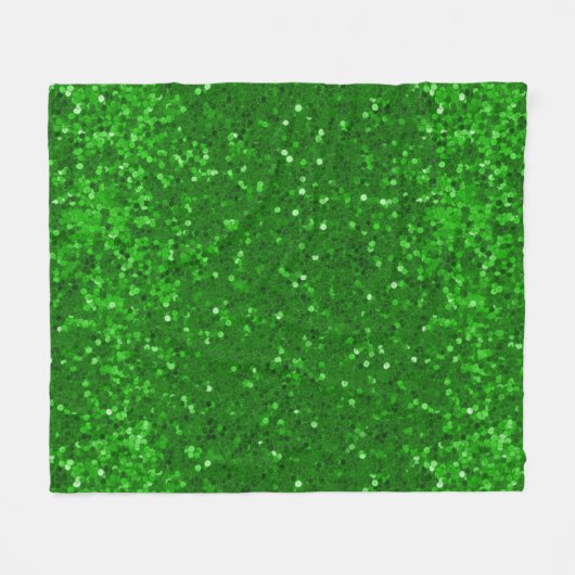 Green sparkling faux glitter pattern  fleecedecke (Vorderseite (Horizontal))