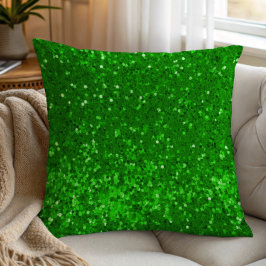 Green sparkling glitter pattern kissen
