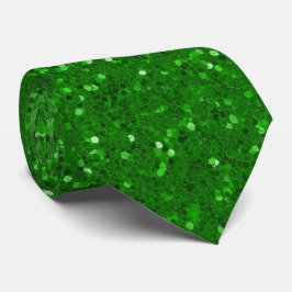 Green sparkling glitter pattern krawatte