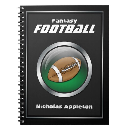 Green Sphere - Fantasy Football Notebook Notizblock (Vorderseite)