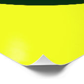 Green Sphere on Yellow  Poster (Ecke)