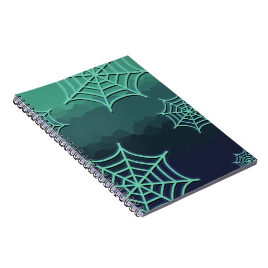 Green Spiderweb Notizblock (Rechte Seite)