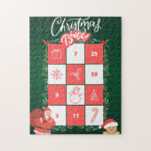 Green spielful Festiv Christmas Bingo Jigsaw Puzzl Puzzle (Vertikal)
