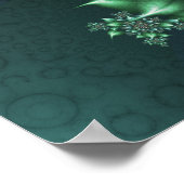 Green Spiky Floral Poster (Ecke)