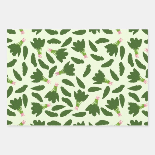 Green Spinach Blätter Muster (Vorderseite)