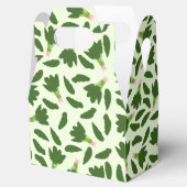 Green Spinach Blätter Muster Geschenkschachtel (Geöffnet)